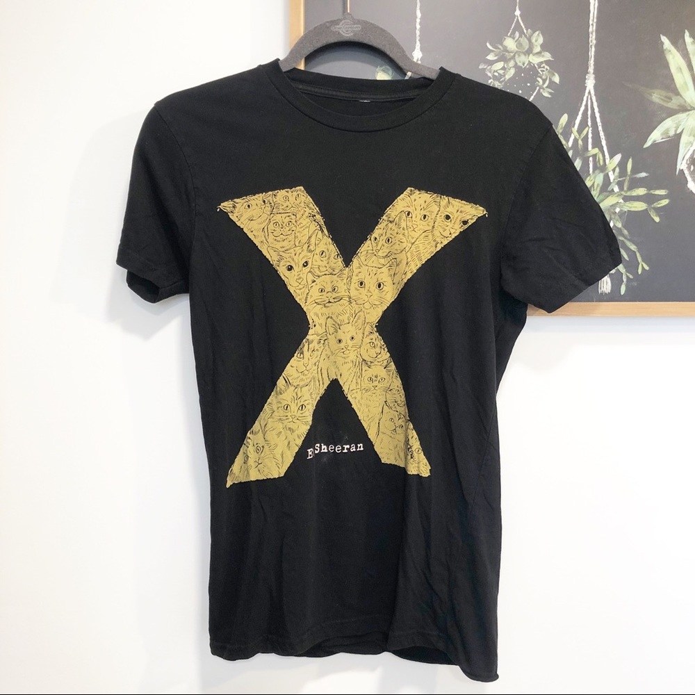Black Ed Sheeran Cat Tee